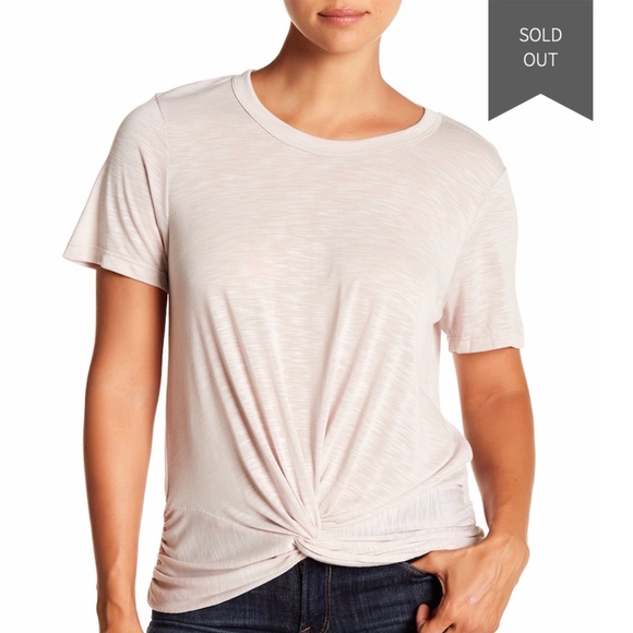Michael Stars Short Sleeve Knotted Front Tee - Picture 2 of 5
